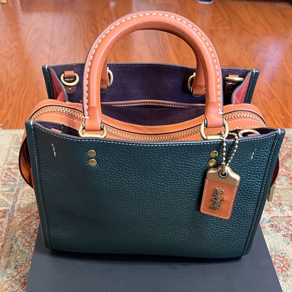 Coach Rogue 25 In Suede Colorblock